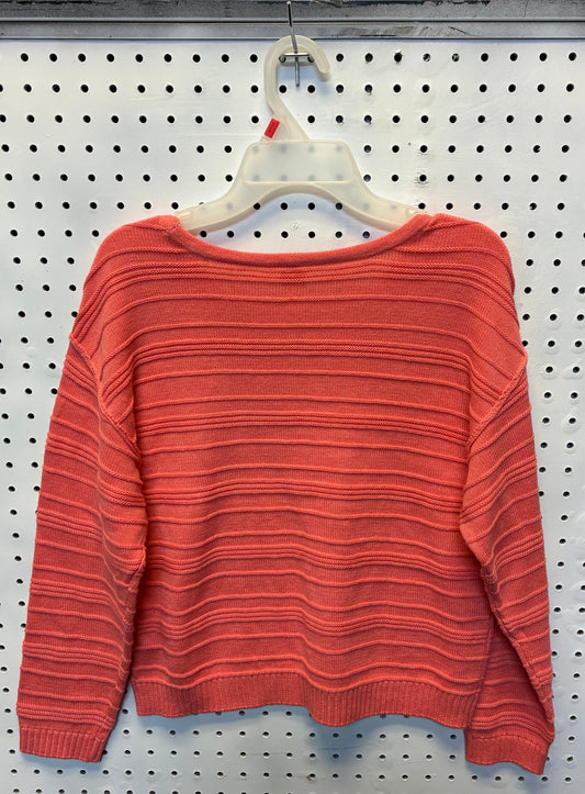 OshKosh B'gosh girls' size 12/12A coral ribbed knit top