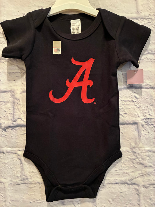 Black Alabama Crimson Tide A Bodysuit NWT Size 3-6mons