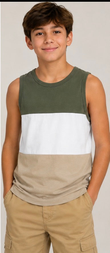 The Children’s Place Boys Color Block Tank Top – Size 14