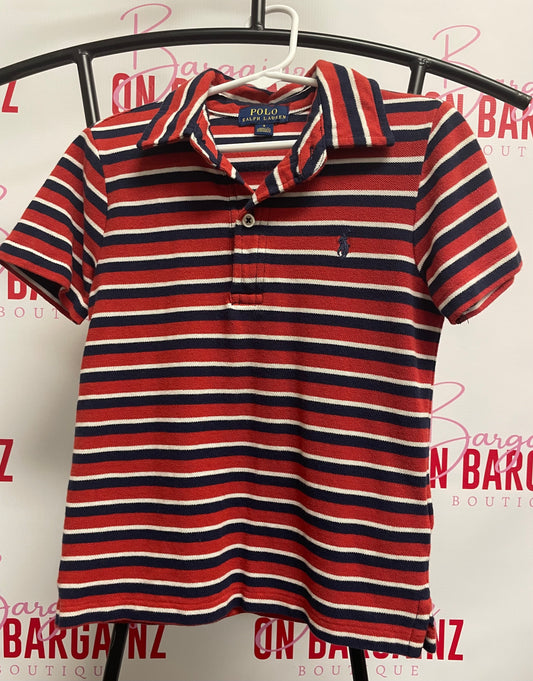 POLO Ralph Lauren Boys Striped Jersey Knit Polo, Size 5 – Great Condition