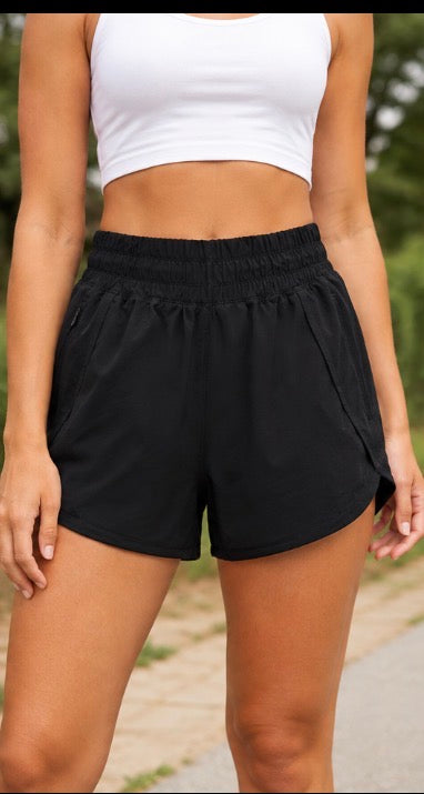 Avia Women’s Black Athletic Running Shorts – Medium 8–10
