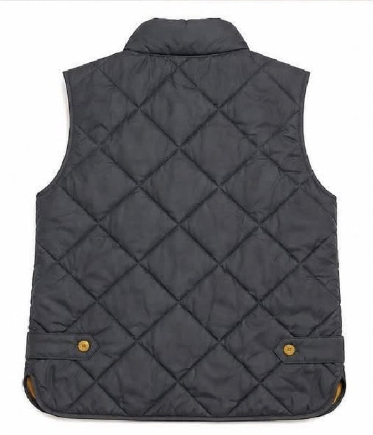 Classic Club Boys Size 14/16 Black Diamond Quilted Zip Vest