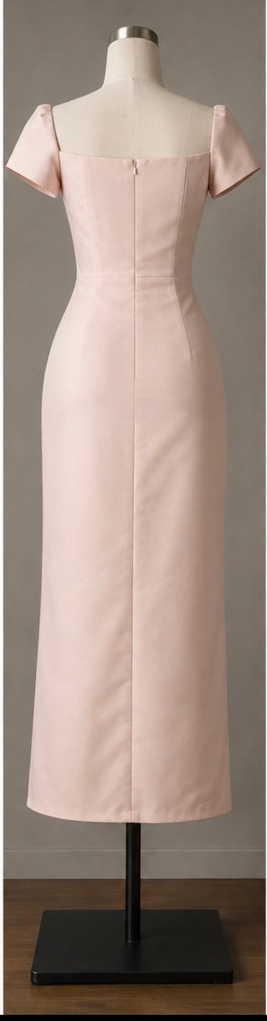 Eliya The Label Blush Pink Structured Midi Dress – Women’s US Size 10 / XL (Cocktail Dress)