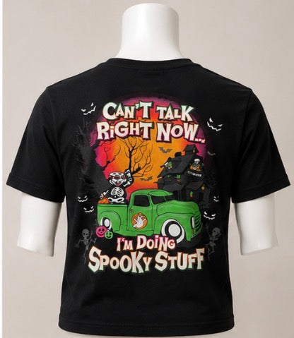 Buc-ee’s Youth Large Black Halloween “Spooky Stuff” Graphic T-Shirt