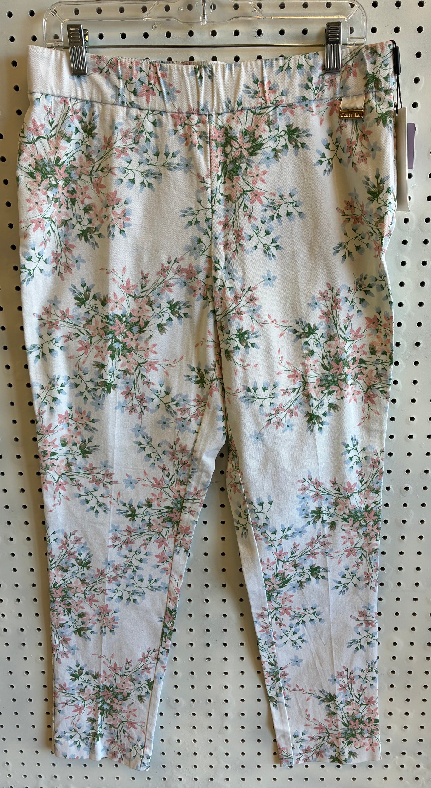 NWT Calvin Klein Floral Printed Ankle Skinny Pants Women's Size
Large