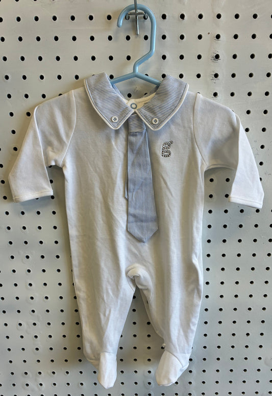 Giggle Baby Boy's formal onesie or sleepsuit, designed to look like a shirt and tie