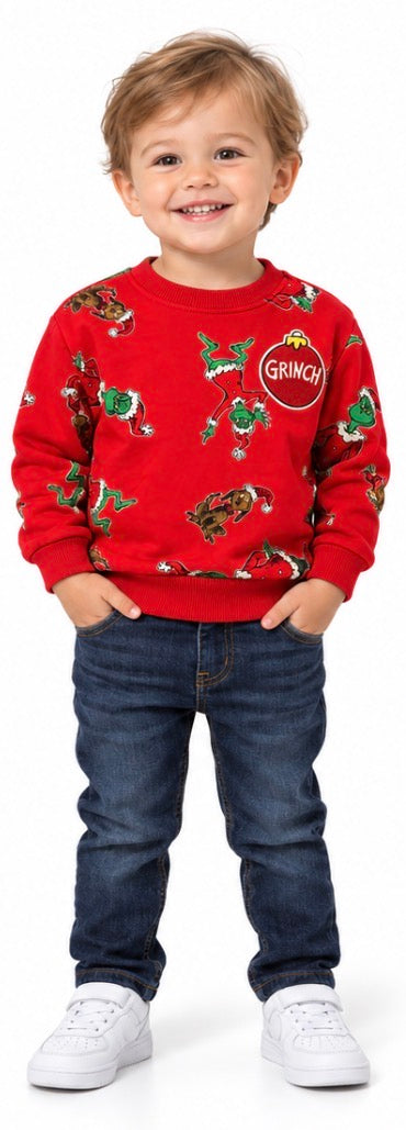 Dr. Seuss Grinch Christmas Toddler Sweatshirt Size 2T