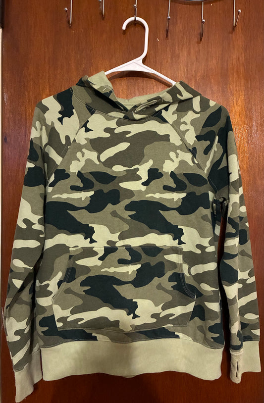 Wonder Nation green camouflage hoodie Size 10/12