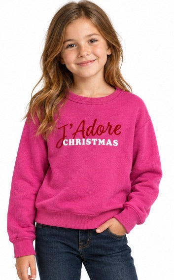 Wondershop Girls Pink J’Adore Christmas Sweatshirt Size 10/12
