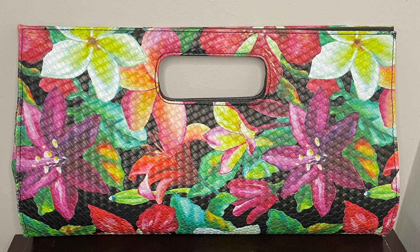 Floral Print Clutch- Excellent Condition