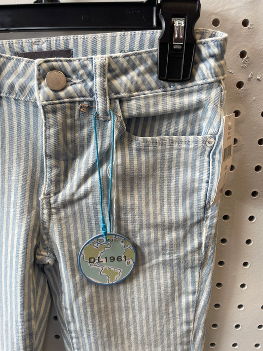DL 1961 Girls Size 7 Chloe Striped Skinny Jeans- New with Tag