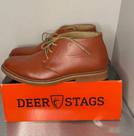 Deep Stags Ballard Chukka Boots Red Orange sz 9.5 Boys~Great Condition