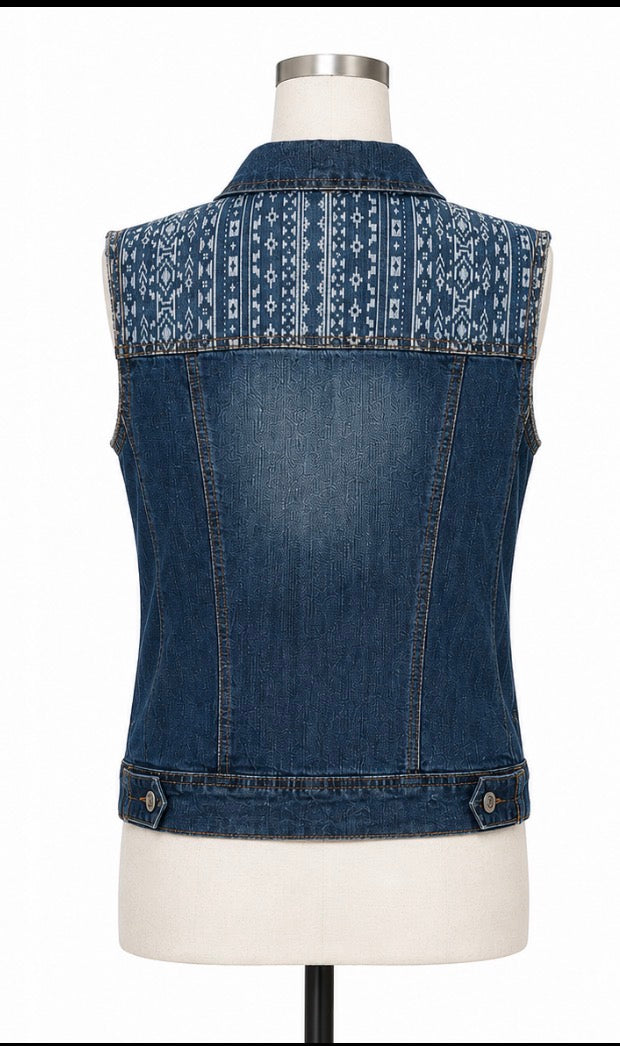 Wax Jean Denim Vest - Women Size 10