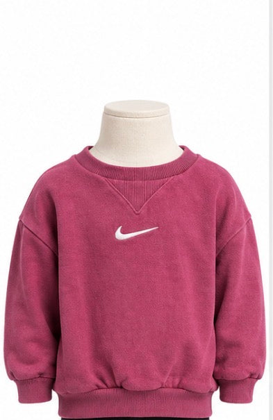 Nike Toddler Girls Berry Pink Swoosh Sweatshirt Size 2T