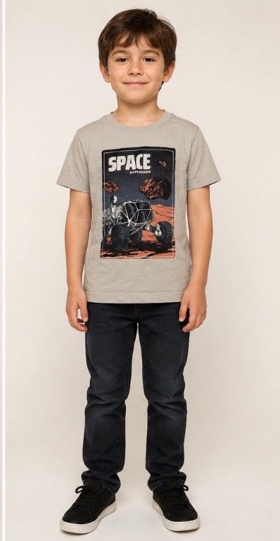 Carter’s Boys Space Explorers Graphic T-Shirt Gray Size Medium 8