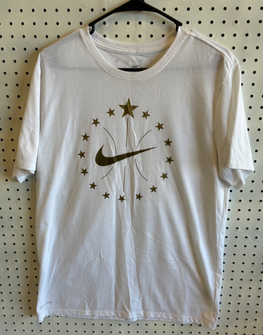 Nike "16 Stars" Dri-fit Men's Size Large Basketball White T-Shirt