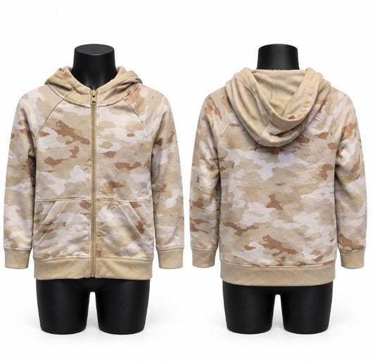 Carter’s Boys Tan Camouflage Full-Zip Hoodie Size 7/8