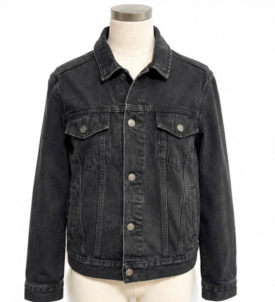 Old Navy Washed Black Denim  Jacket Size 10/12