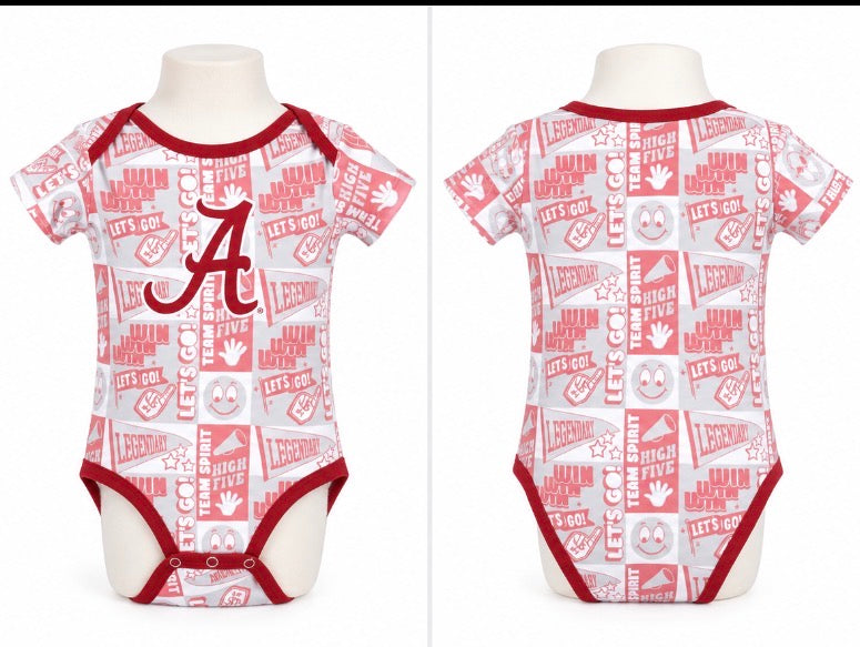 Alabama Crimson Tide Infant Game Day Bodysuit 3–6 Months NWT