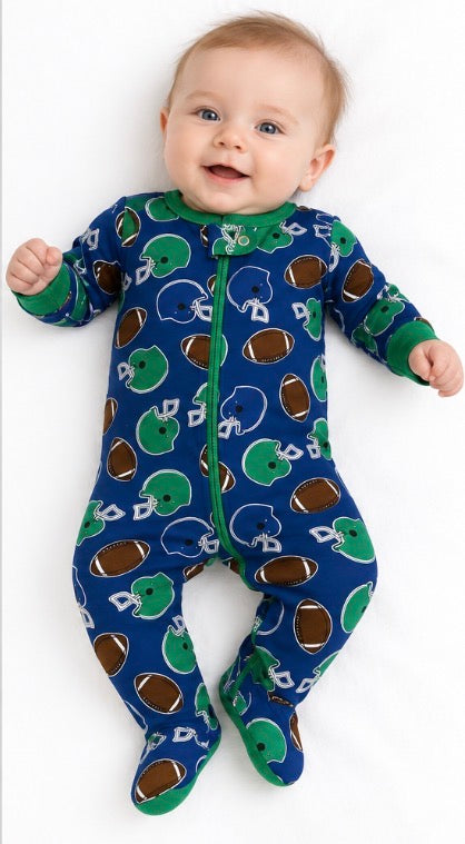 The Children’s Place Baby Boys Football Footed Sleeper 3–6 Months