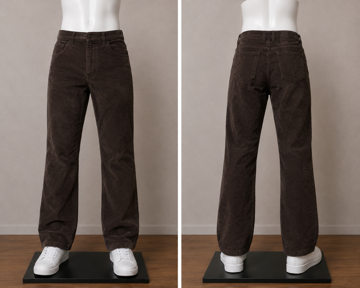 Classic Club Boys Brown Corduroy Straight-Leg Pants – Size 16