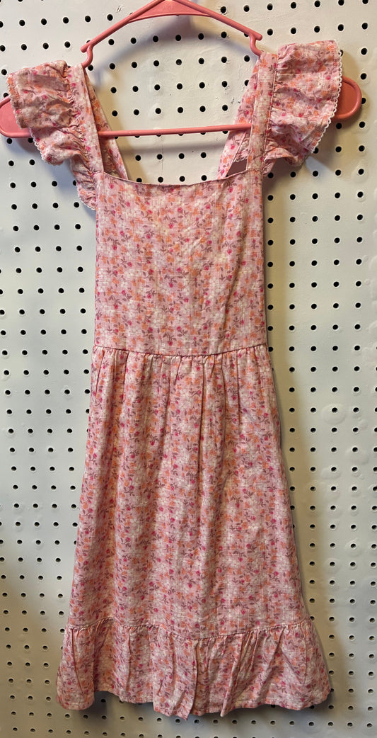 Cat & Jack girl's pink floral dress in size L (10/12)