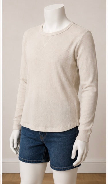 Cat & Jack Kids Size 14 Cream Long Sleeve Thermal Shirt