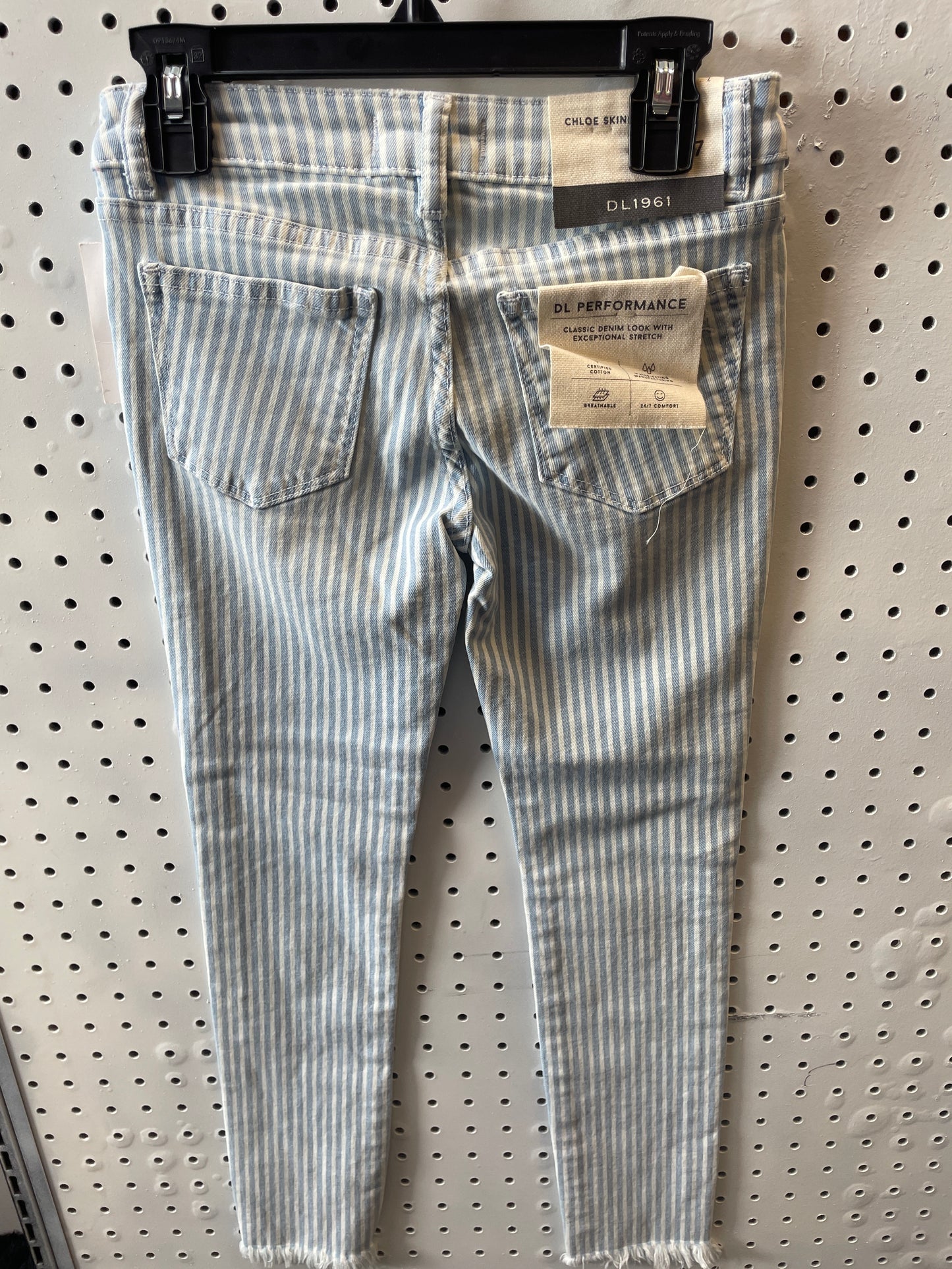 DL 1961 Girls Size 7 Chloe Striped Skinny Jeans- New with Tag