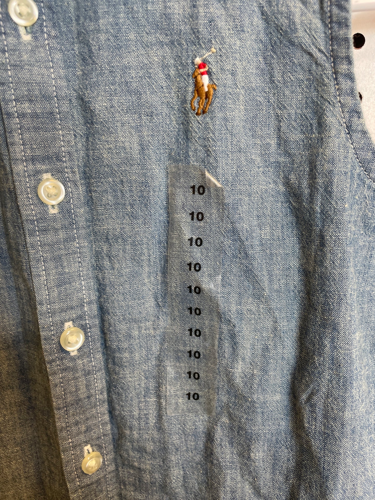Polo Sleeveless Denim Girls Top Size 10-New With Tag