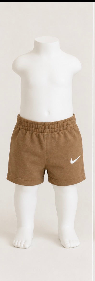 Nike Baby Boys Brown Pull-On Shorts Size 12 Months NWT