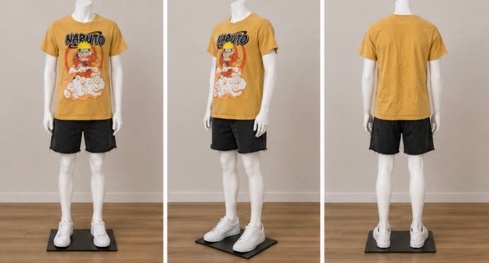 Naruto Uzumaki Mustard Yellow Graphic T-Shirt Size XL 14