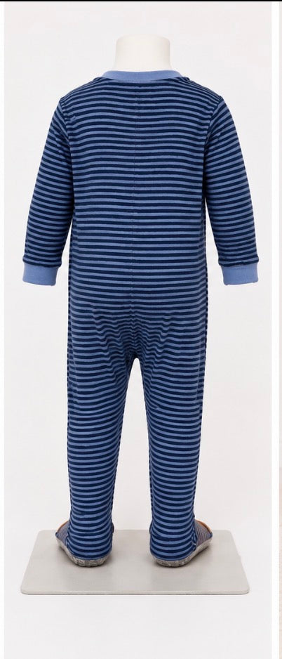 Carter’s Baby Boys 18M Blue Striped Footed Pajamas