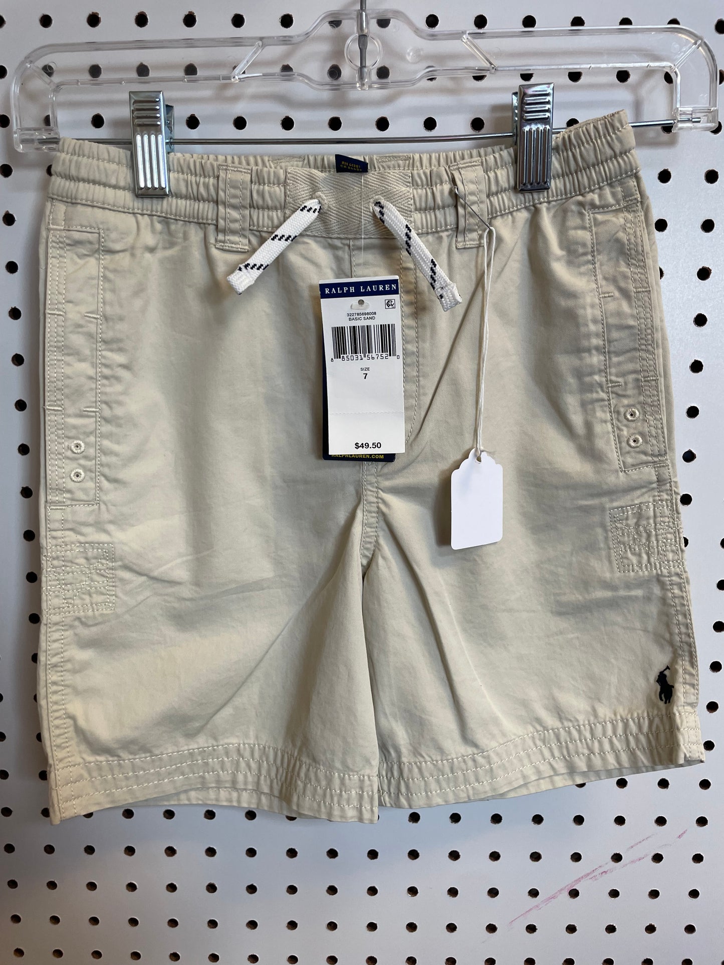 Ralph Lauren Basic Sand Shorts in Boys Size 7- New With Tag