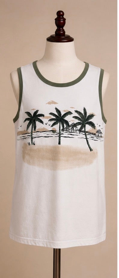 Children’s Place Boys Palm Tree Tank Top — Size 14
