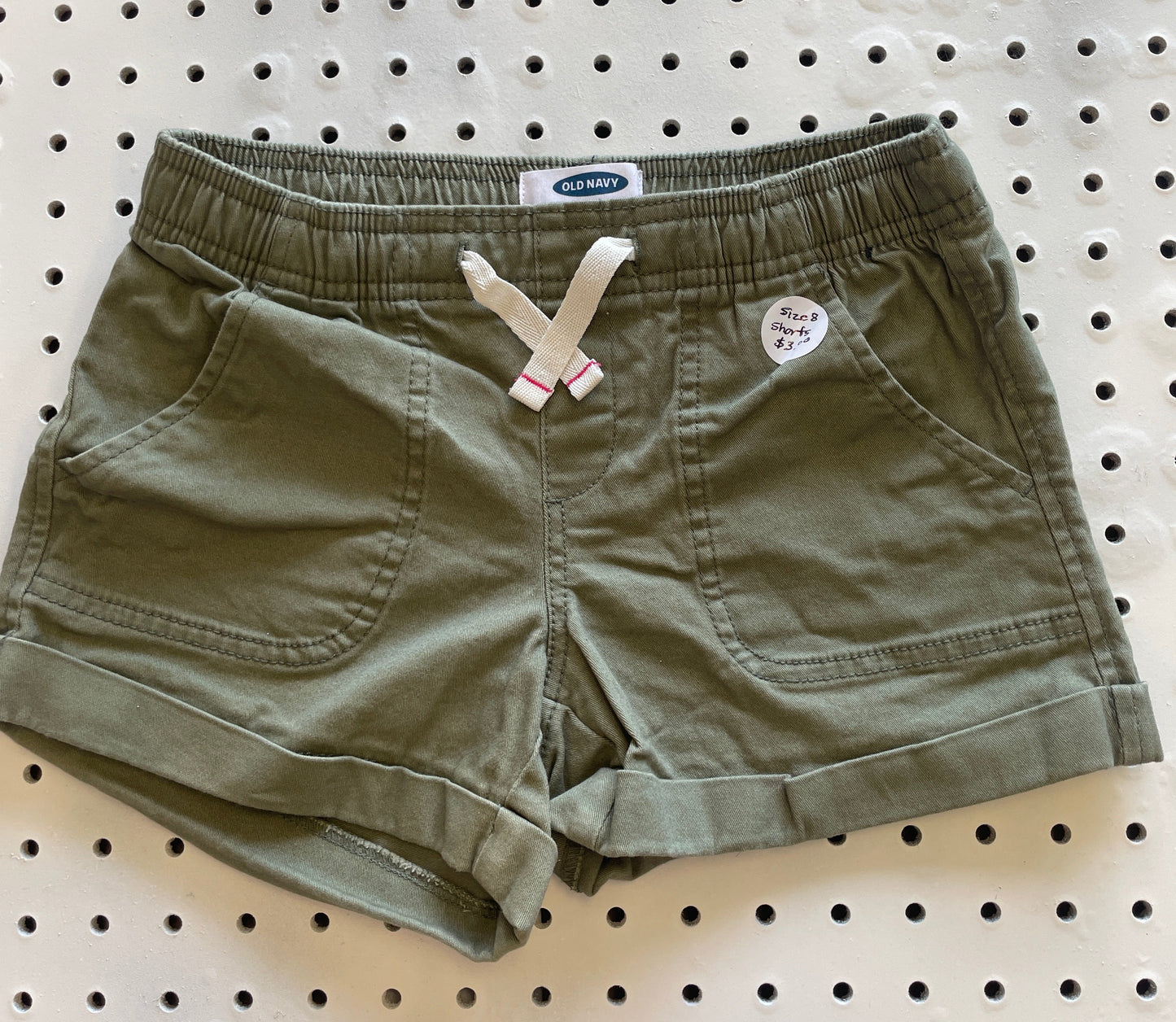 Old Navy Olive Shorts -Girls Size 8
