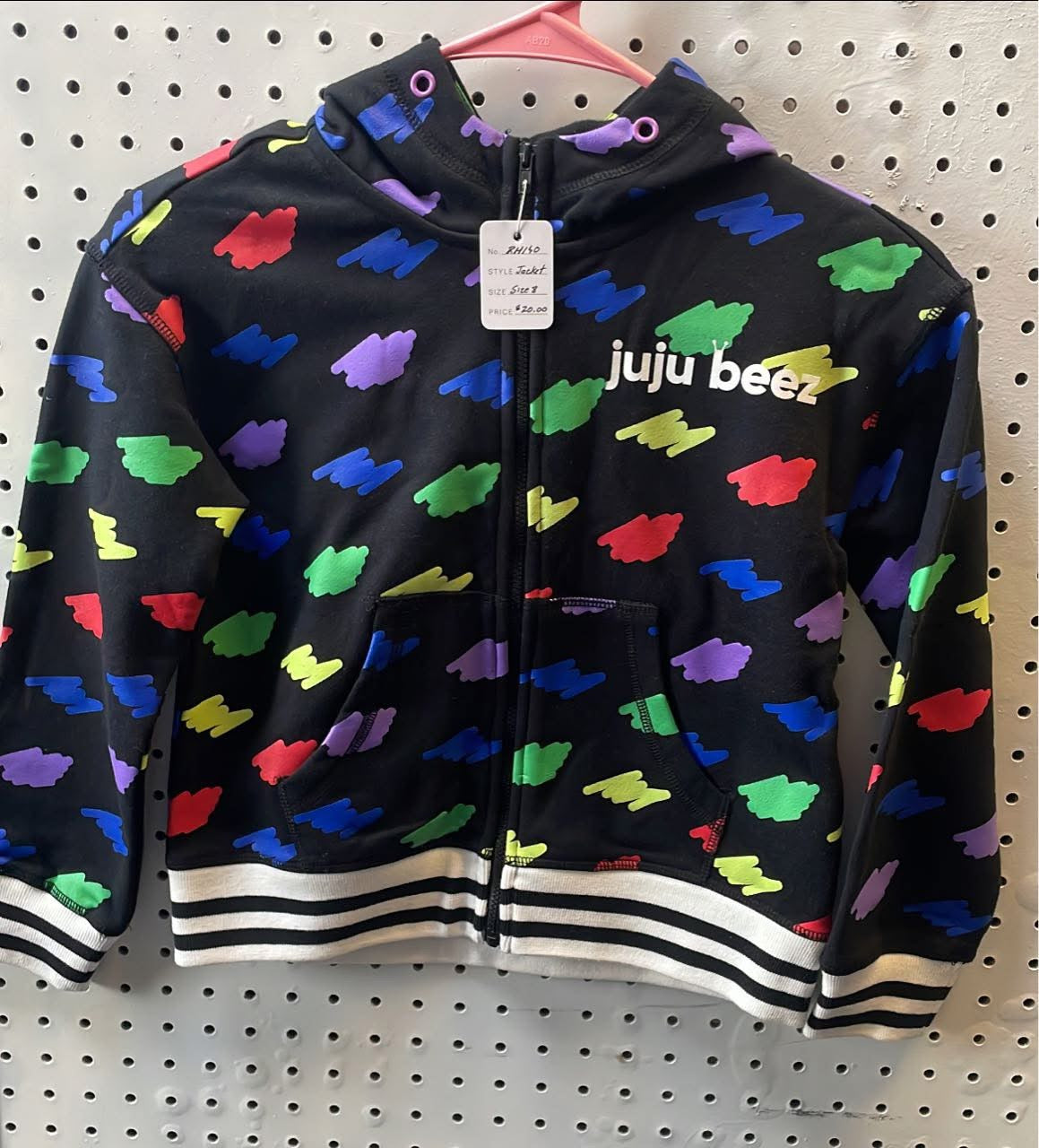 JuJu Beez
Scribble Fleece Blk Multi
Girls Size 8- NEW WITH TAG