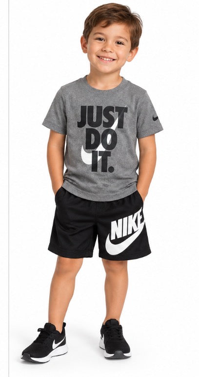 Nike Dri-Fit Boys Size 5/6 2 Piece Set Short and Top Just Do It