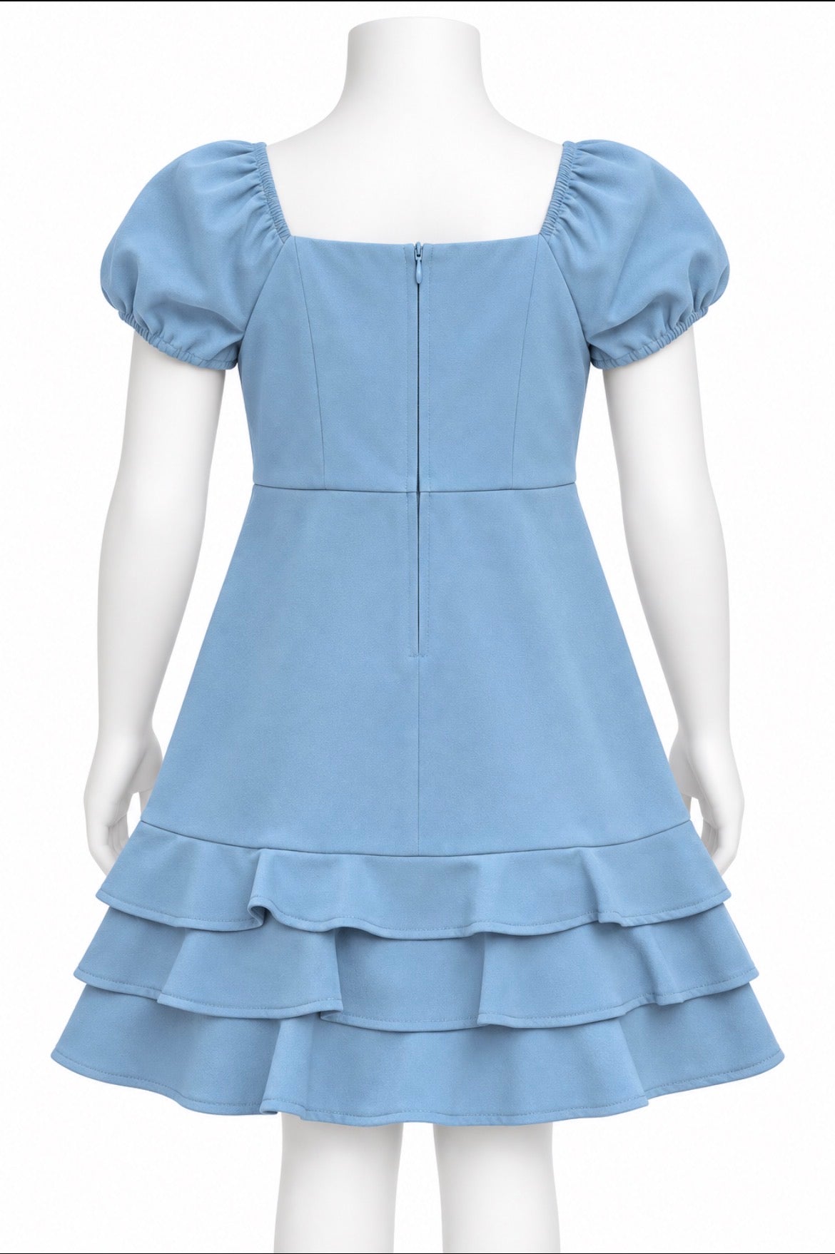 Rare Edition Light Blue Girls Summer Dress with Ruffle Hem Size 12
