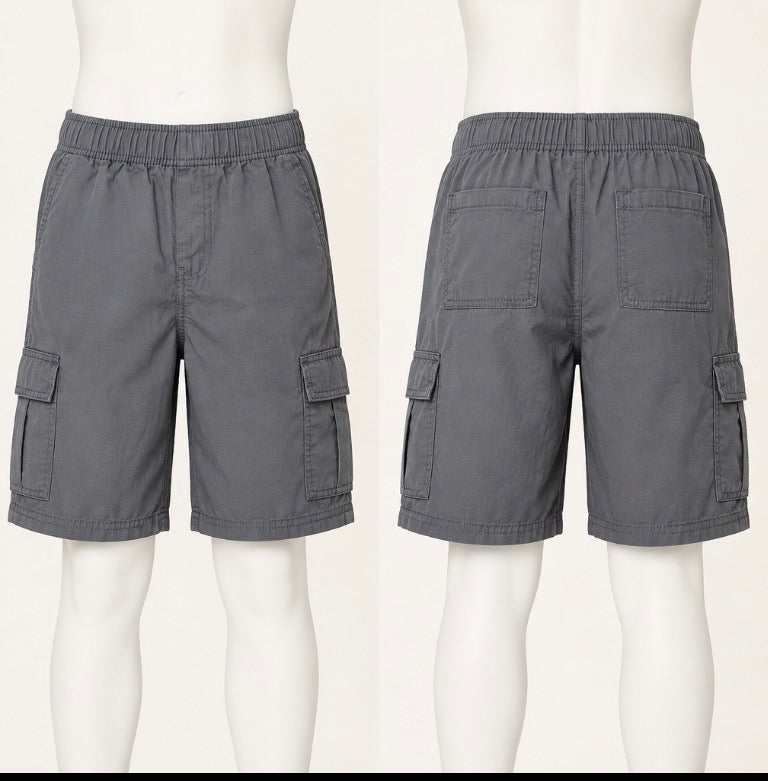 The Children’s Place Boys Size 16 Gray Pull-On Cargo Shorts