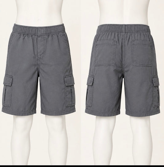 The Children’s Place Boys Size 16 Gray Pull-On Cargo Shorts
