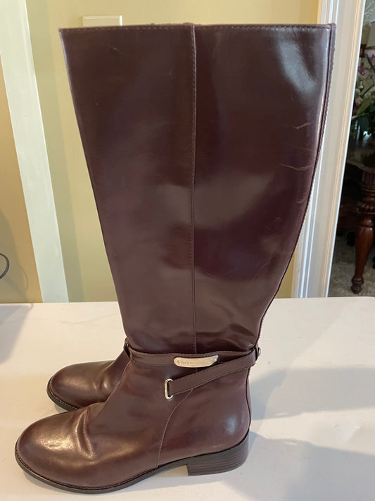 Antonio Melani Tall Dark Brown Leather Boots ~Size10M~ Fairly New Condition