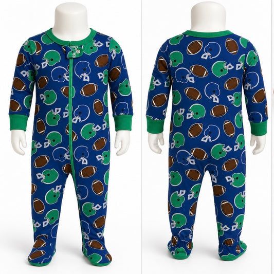 The Children’s Place Baby Boys Football Footed Sleeper 3–6 Months