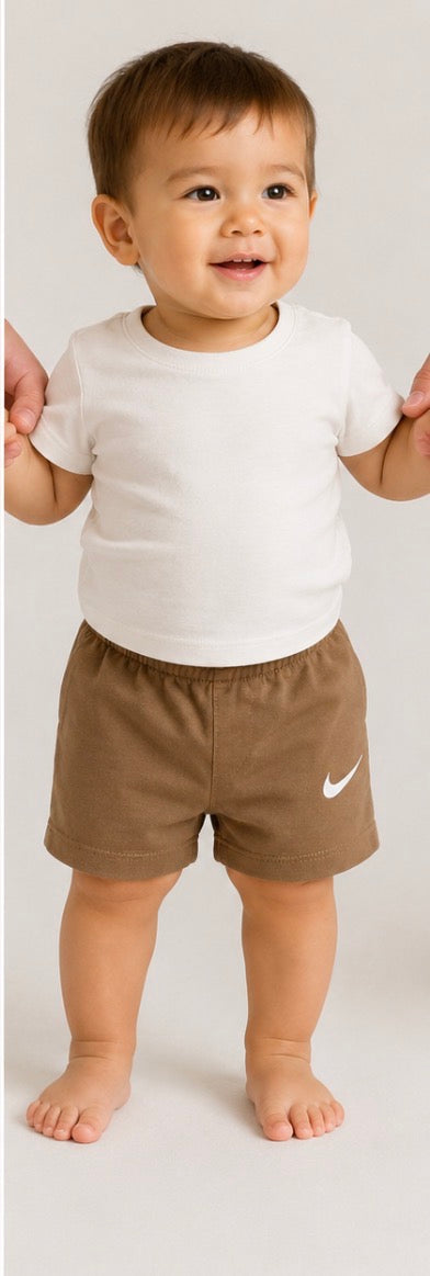 Nike Baby Boys Brown Pull-On Shorts Size 12 Months NWT