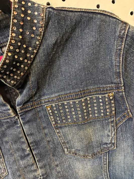 Women's Carols Denim Blazer Jacket Size 1XL