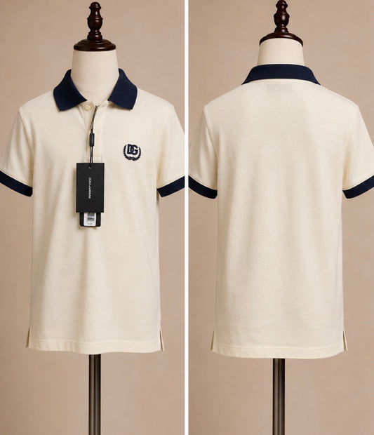 Dolce & Gabbana White Polo Shirt Size 8/10 New with Tags