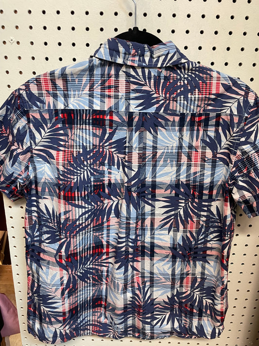 Tommy Hilfiger Multicolor Plaid Collar ButtonDown Boys Size 16-18