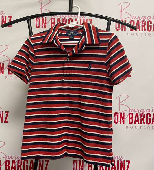 POLO Ralph Lauren Boys Striped Jersey Knit Polo, Size 5 – Great Condition
