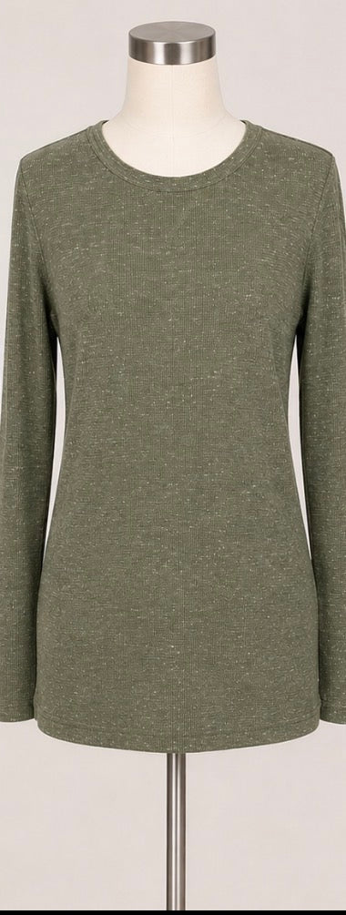 Cat & Jack Boys Olive Green Waffle-Knit Long Sleeve Shirt – XL 14 – NWT