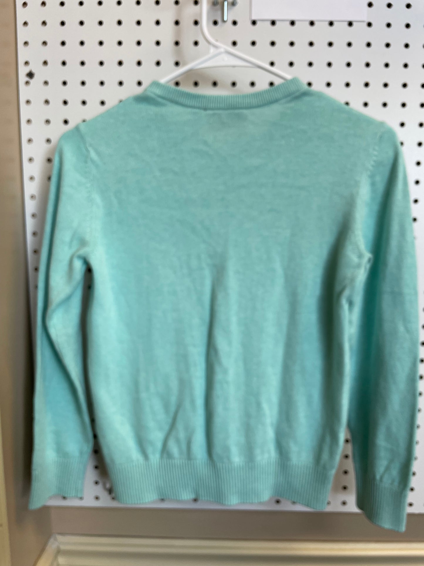 Boys V-Neck Sweater - Aqua Boys 7/8