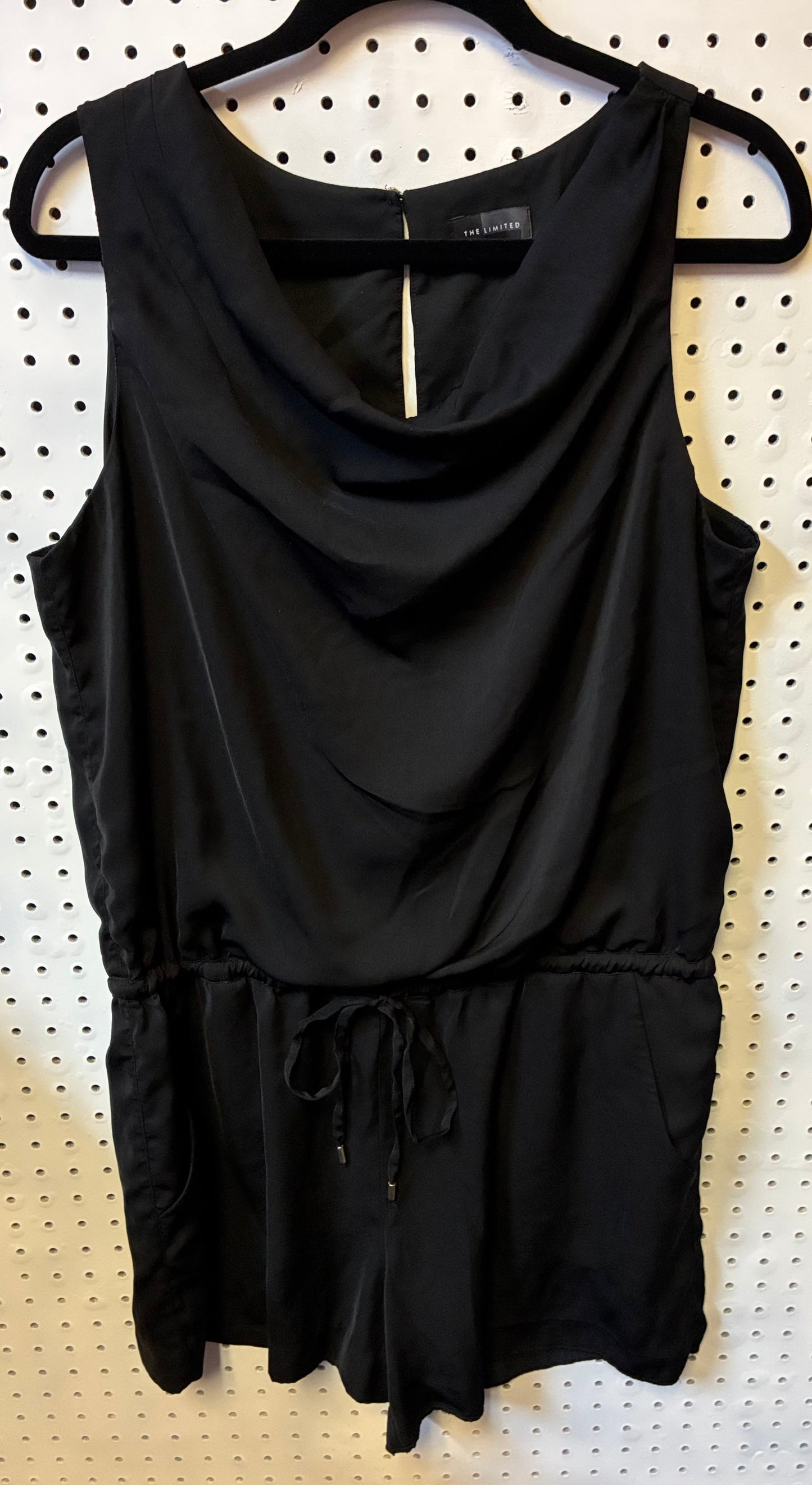 THE LIMITED Black Romper Size Large